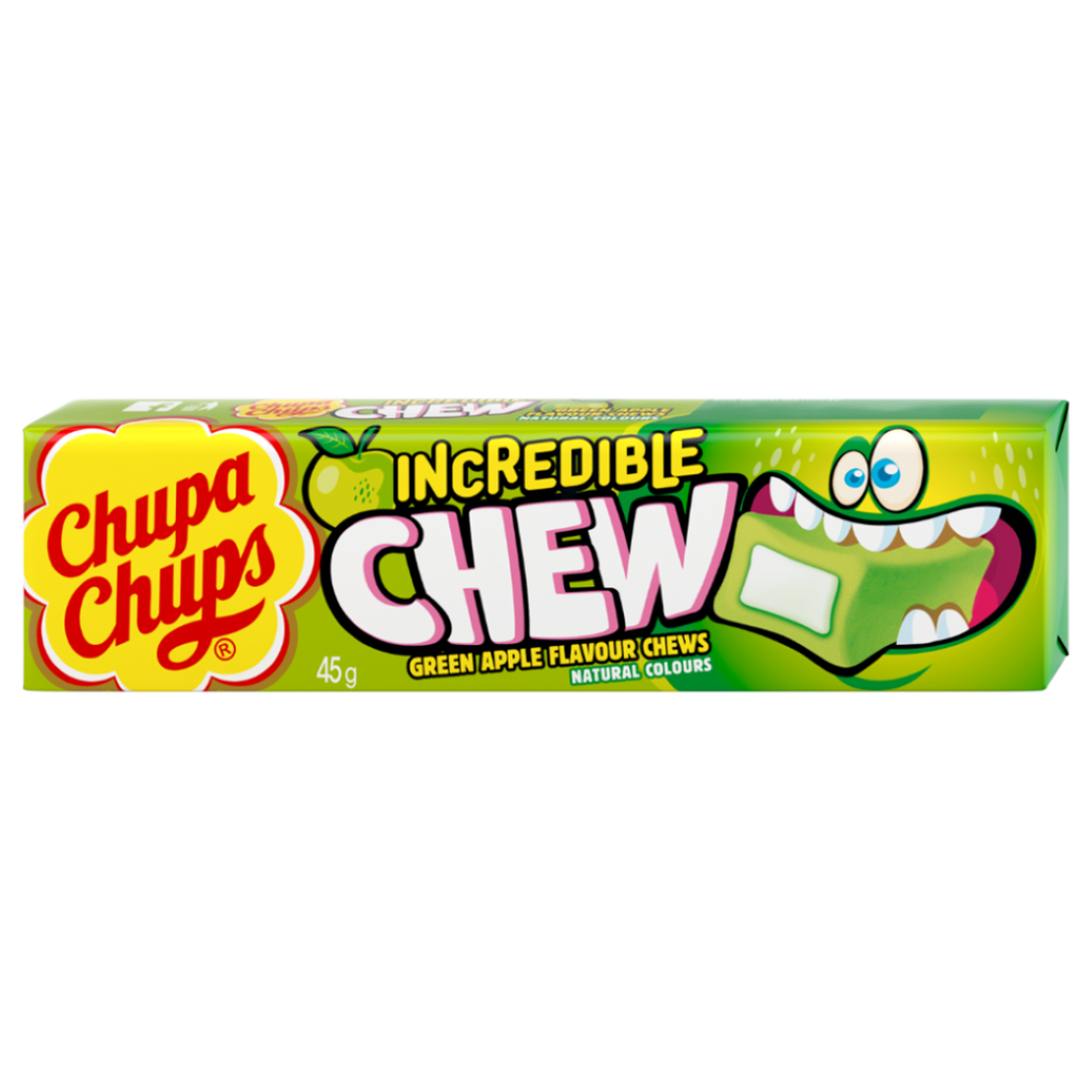 PERFETTI CHUPA CHUPS INCREDIBLECHEW GREEN APPLE